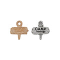 Camp Arrow Sign Charm Alloy Jewelry Making Component in 2 Finish Options view 1
