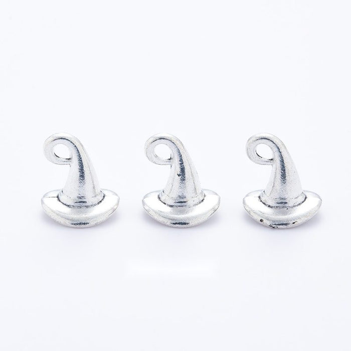 Curved Pointed Hat Charm Metal Pendant for Jewelry Making
