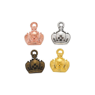 Finish comparison of 迷你皇冠 charm on a white background