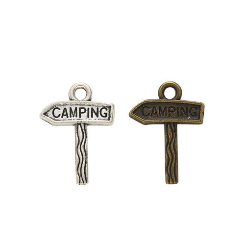 Camping Signpost Charm pictured option assortment on a white background