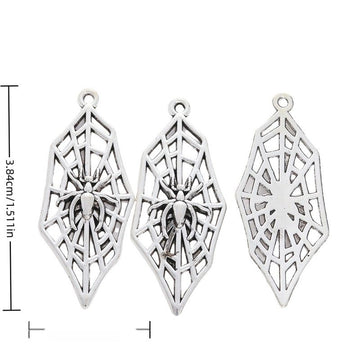 Spiderweb Vintage Metal Charm Pendant for Jewelry Making