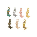 Mermaid Metal Charm in 7 Distinct Finishes for Jewelry Making view 1