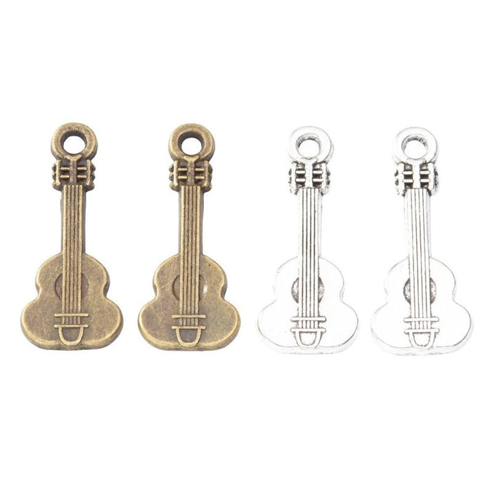 Acoustic Guitar Metal Charms in Two Antique Finishes