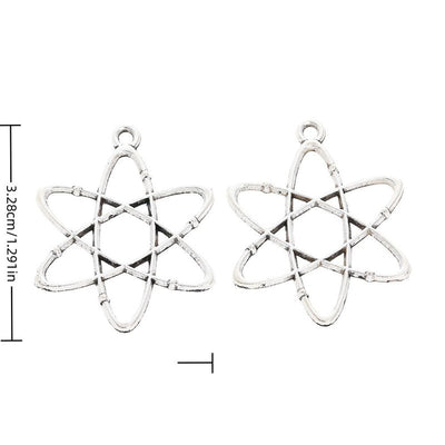 Atomic Orbit Metal Charms grouped product view on a white background