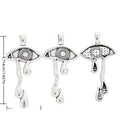 Crying Eye Metal Charm Pendant in 1 Finish for DIY Jewelry view 1