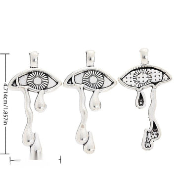 Crying Eye Metal Charm Pendant in 1 Finish for DIY Jewelry