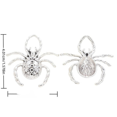 Round Spider metal charm displaying front and reverse sides