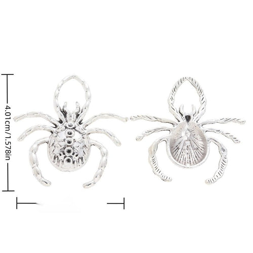 Round Spider metal charm displaying front and reverse sides