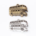 London Double Decker Bus Metal Charms in Two Finishes view 1