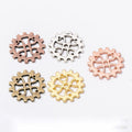 Lattice Gear Metal Charm in 5 Distinct Finishes for Jewelry Making view 1