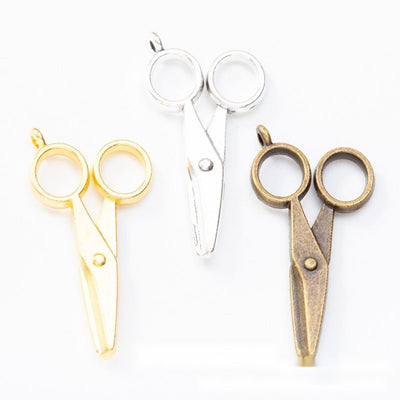 Scissors metal component, front grouping showing the available finishes.