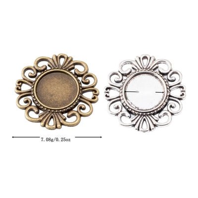 Round Cabochon Bezel Setting finish comparison on a white background