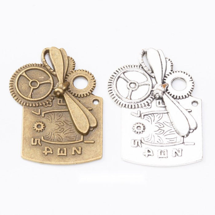 Clockwork Gears And Tools Charm Metal Jewelry Making Component