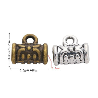Front view of three-channel large-hole bead showing finish variation 1