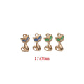 Enamel Sitting Cat Charm Metal Pendant for Jewelry Making view 1