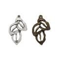 Openwork Layered Leaf Charm In 2 Metal Finishes For Jewelry Making view 1