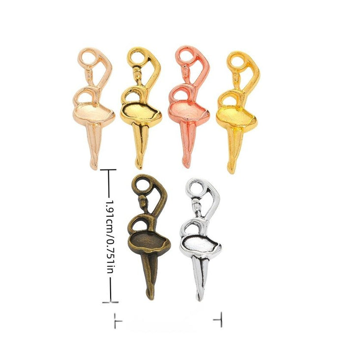 Ballet Dancer Charm in 6 Metal Finishes for Jewelry Making