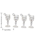 Wine Glass Charm in 1 Metal Finish for Jewelry Making view 1