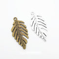 Openwork Fern Leaf Charm In 2 Metal Finishes For Jewelry Making view 1