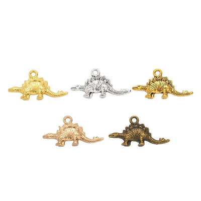 Stegosaurus Charm grouped finish options on a white background