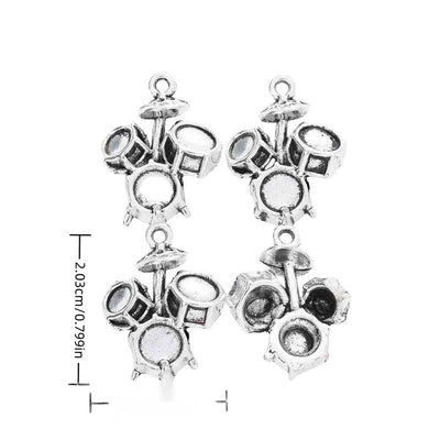 Front view of drum kit charm showing finish variation 1