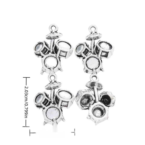 Front view of drum kit charm showing finish variation 1