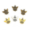 Inscribed Angel Charm Metal Pendant for Jewelry Making view 1