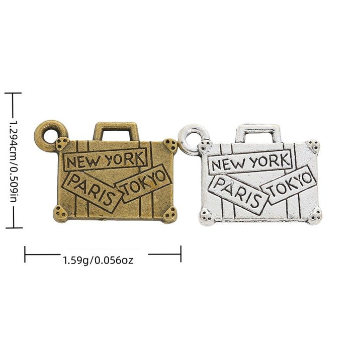 New York Tote Bag Metal Charms in Two Antique Finishes