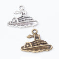 Passenger Ship Metal Charms in 2 Pictured Finishes view 1