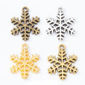 Six Point Snowflake Metal Charm Pendant Jewelry Making Component view 1