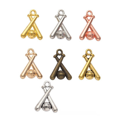 Group view of the available crossed baseball charms