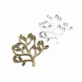 Openwork Leafy Tree Metal Component in Two Antique Finishes view 1
