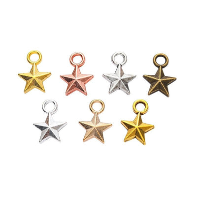 Group view of the available five-point star charms