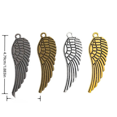 Group view of the available long feathered wing charms