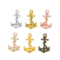 Rope Wrapped Anchor Charm in 6 Metal Finishes for Jewelry Making view 1