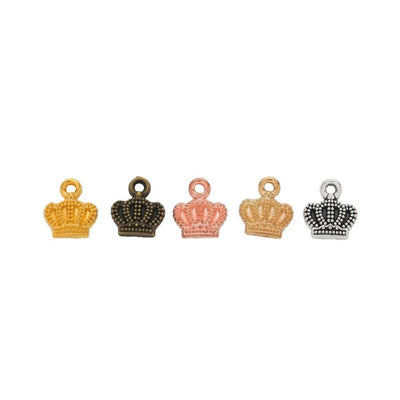 Front and finish comparison of mini crown charm