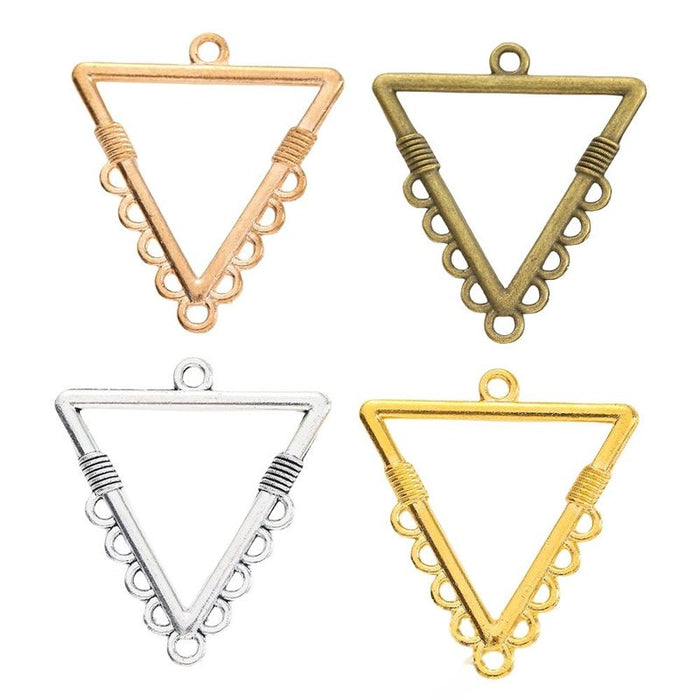 Triangle Multi Loop Metal Connectors in Four Finishes