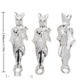 Upright Bat Metal Charm Pendant with Folded Wings for Jewelry Making view 1