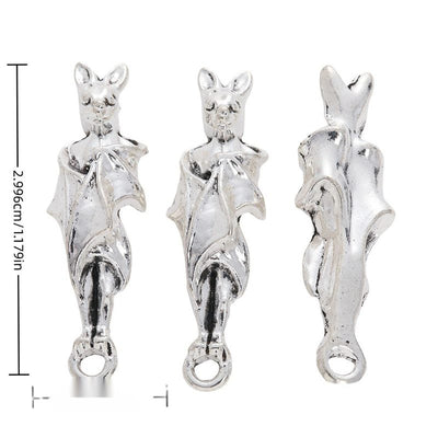Hanging Fox metal charm displaying front and reverse sides