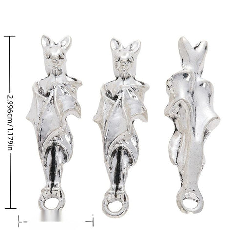 Hanging Fox metal charm displaying front and reverse sides