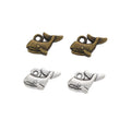 Tiny Whale Charm in 2 Metal Finishes for Jewelry Making view 1
