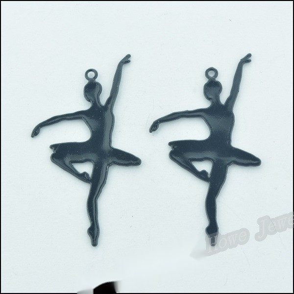 Ballet Dancer Metal Charms in 1 Pictured Finish for Jewelry Crafts