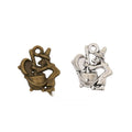 Witch At Cauldron Charm In 2 Metal Finishes For Jewelry Making view 1