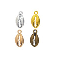 Cowrie Shell Detailed Metal Charm in 4 Finishes for Crafting view 1