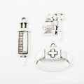 Medical Theme Silver Tone Metal Charms in 3 Pictured Designs view 1