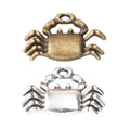 Rectangle Center Crab Charm Metal Jewelry Making Pieces view 1