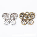 Openwork Butterfly Metal Charms in Two Antique Finishes view 1