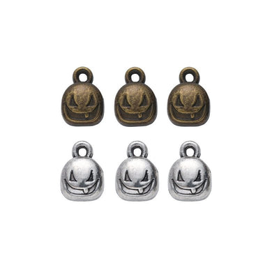 Jack-O-Lantern metal design group view on a light background