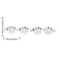 Dumpling Charm with a pleated dumpling shape with side loops in Antique Silver view 1