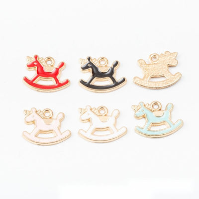 Group view of rocking horse styles on a white background